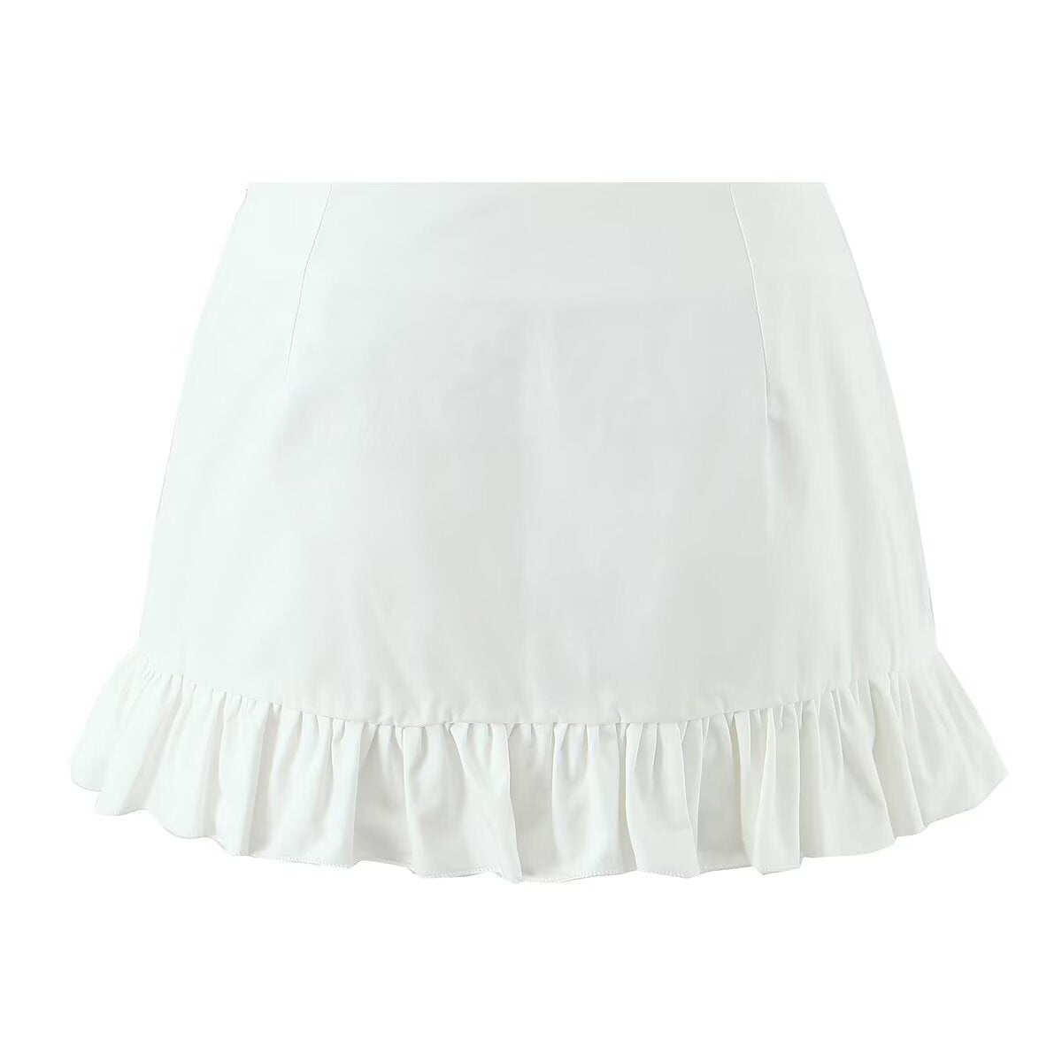 Freya | Ruffle Hem Bow Mini Skirt