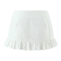 Freya | Ruffle Hem Bow Mini Skirt