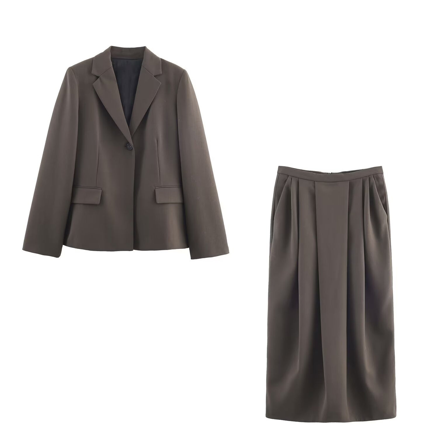 Ruby | Tailored Blazer Midi Skirt Matching Set