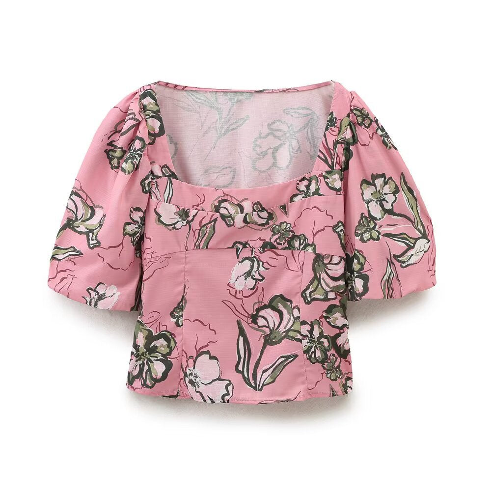 Sienna | Spring Floral Corset Top Pink