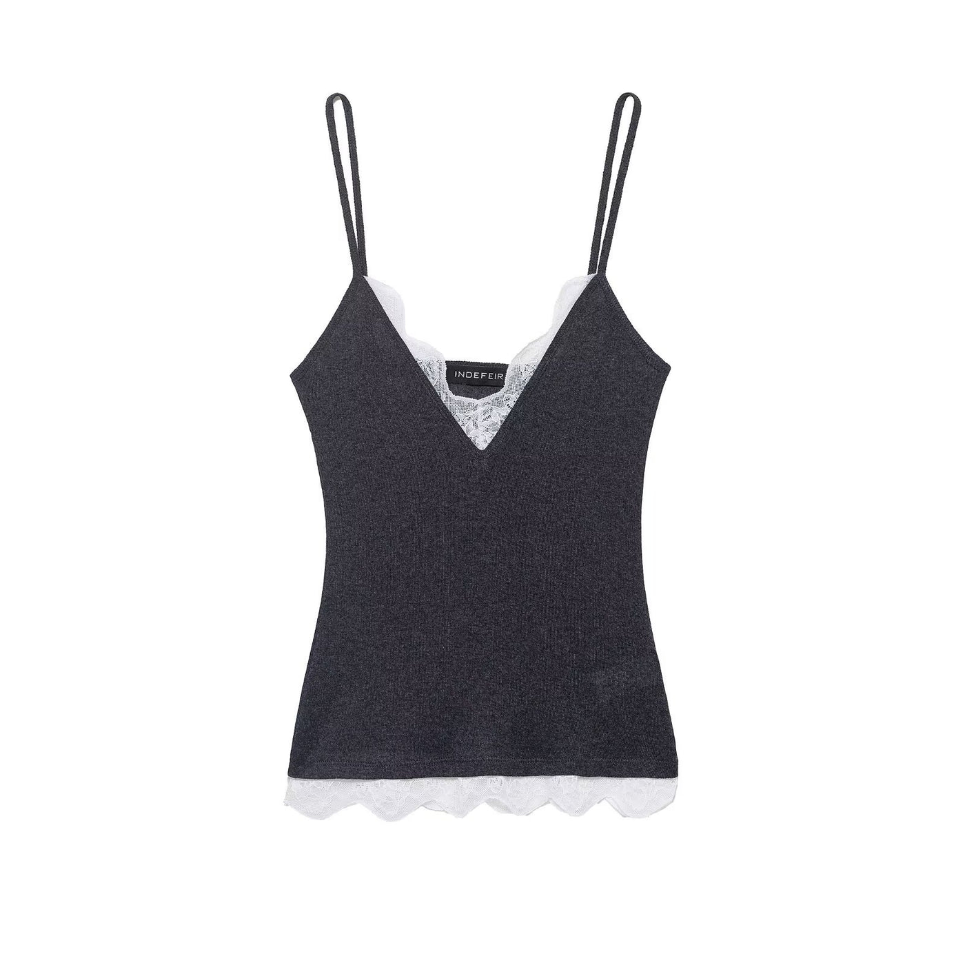Georgia | Lace Trim V-Neck Cami Top