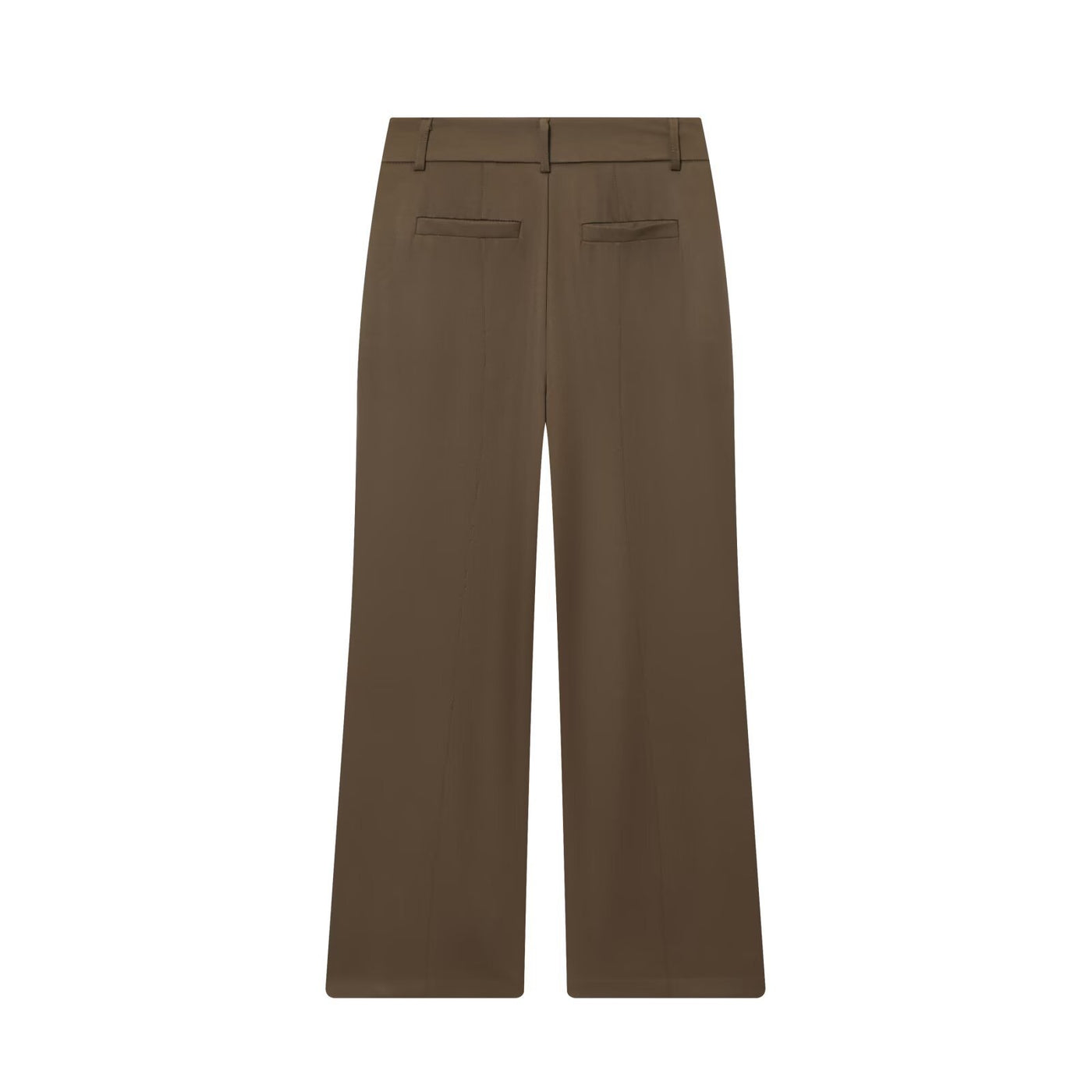 Tessa | High-Waist Centre Seam Wide-Leg Tailored Trousers in Brown