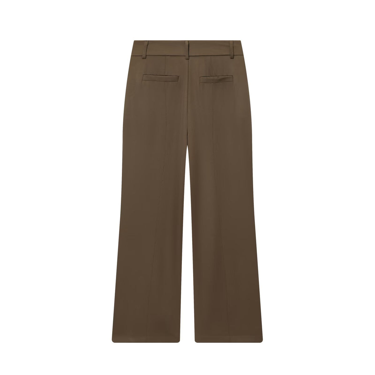 Tessa | High-Waist Centre Seam Wide-Leg Tailored Trousers in Brown