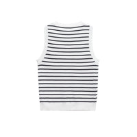 Natalia | Striped Ribbed Knit Cropped Tank Top