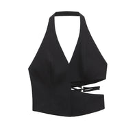 Dulcie | Cut-Out Buckle Detail Halter Top