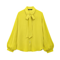 Seren | Pussy-Bow Tie Neck Chiffon Blouse