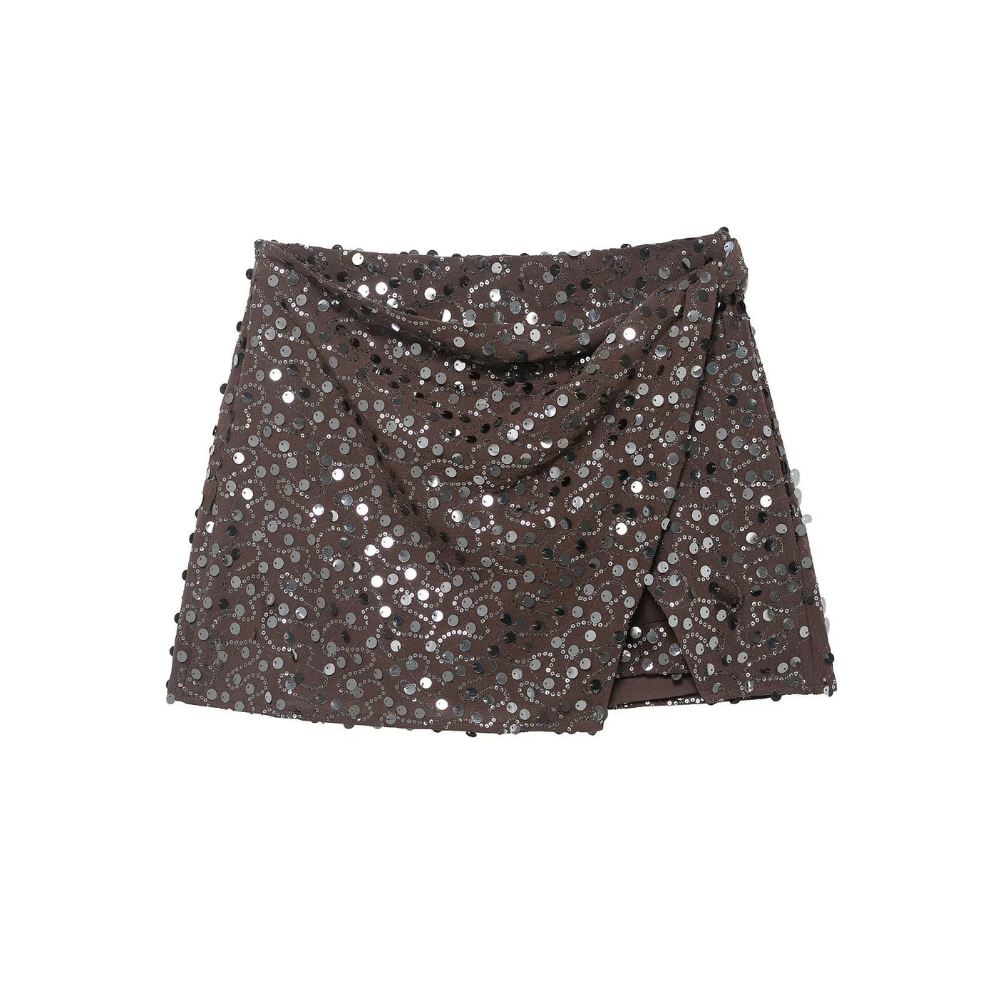 Sara | Sequin Wrap Mini Skirt
