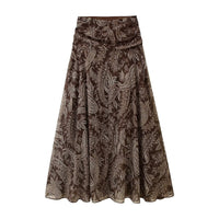 Lexi | Floral Print Chiffon Maxi Skirt