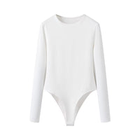 Romy | Long Sleeve Bodysuit Knit Top in Black & White