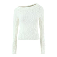 Ella | Cable Knit One Shoulder Top Co-ord Set