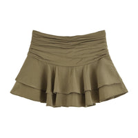 Megan | Tiered Ruffle Polka Dot Mini Skirt