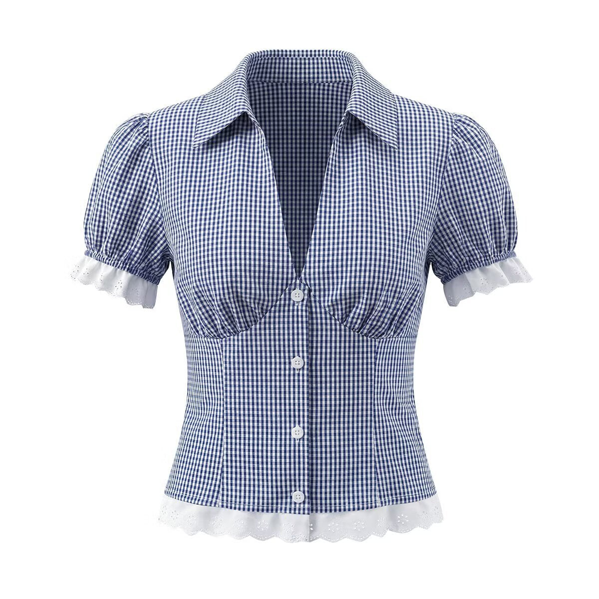 Nina | Gingham Fitted Mini Skirt Co-ord Set