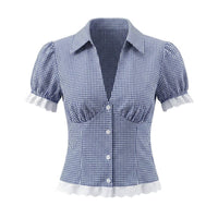 Nina | Gingham Fitted Mini Skirt Co-ord Set