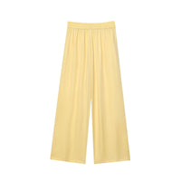 Hope | Elasticated Waist Flowing Wide-Leg Jersey Trousers in Yellow and Pink