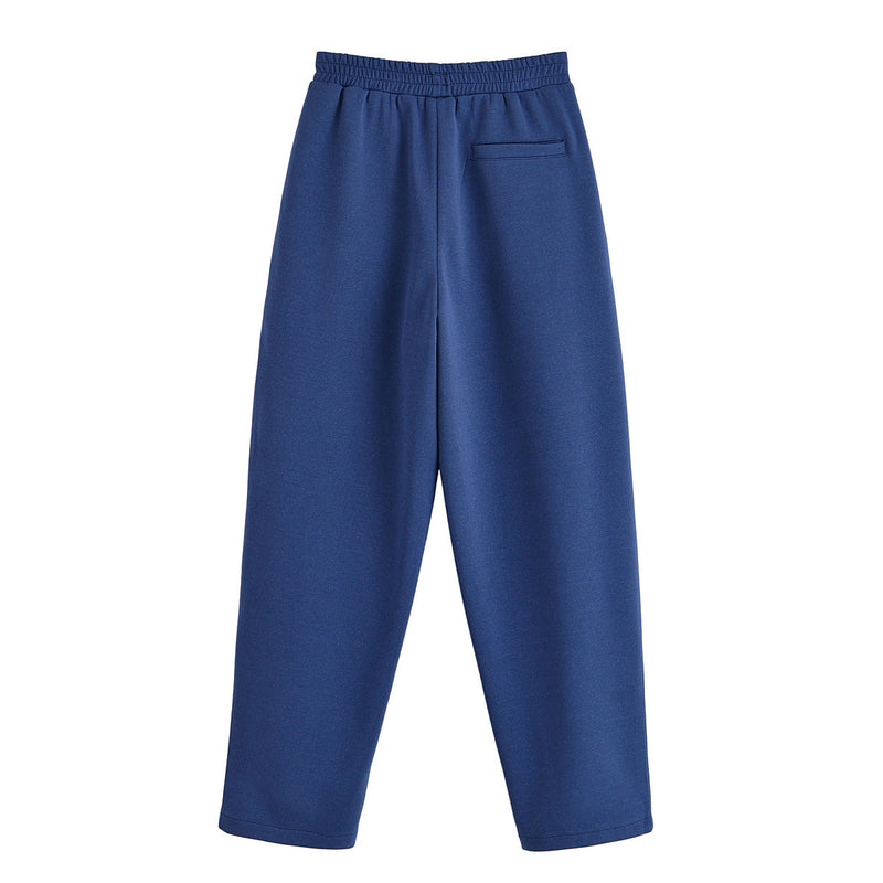 Freya | Casual Wide Leg Joggers Navy Blue Relaxed Fit
