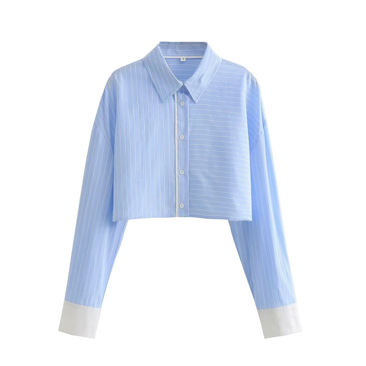 Eva | Striped Cotton Cropped Top Shorts Co-ord Set