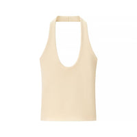 Saffron | Jersey Scoop Neck Halter Top