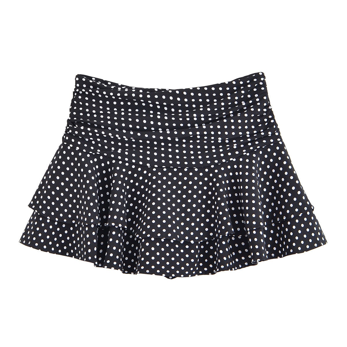 Megan | Tiered Ruffle Polka Dot Mini Skirt
