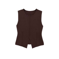 Rhea | Elegant Peplum Top Black Sleeveless Fitted Tailored