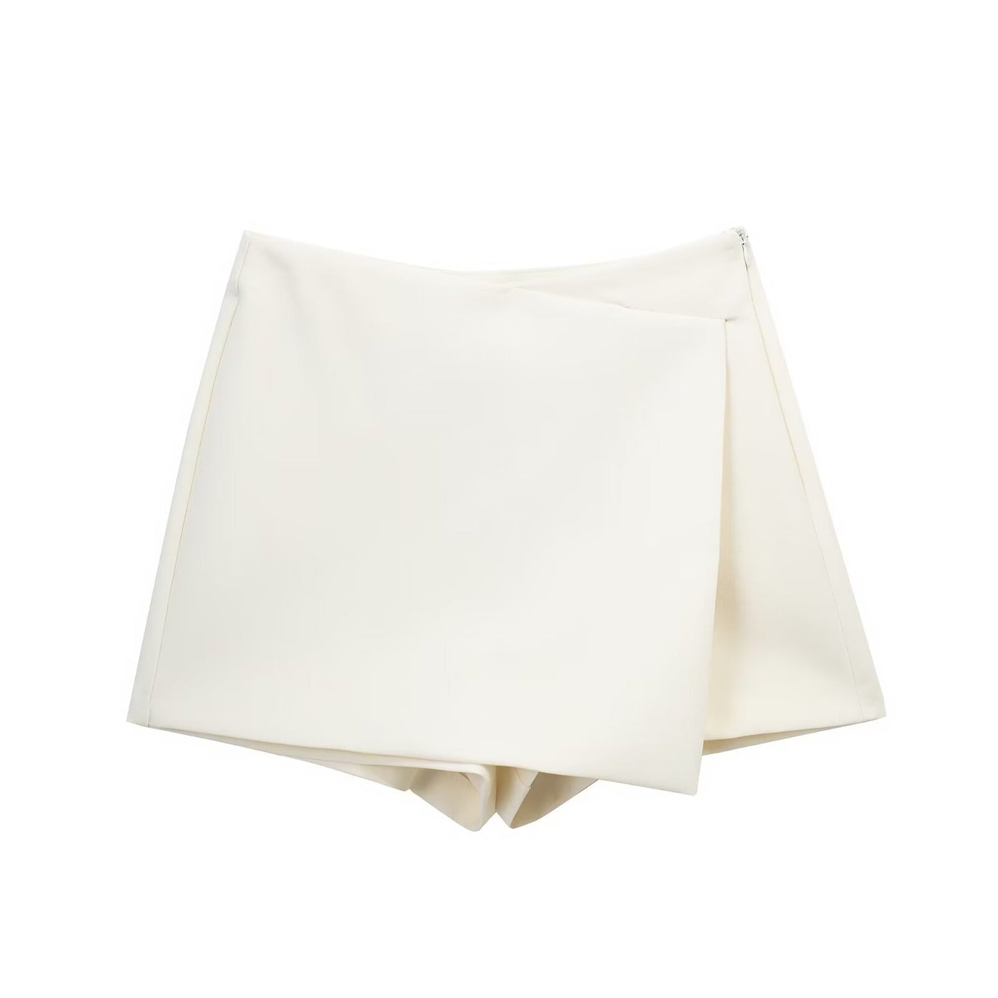 Vera | Mini Skirt Beige High Waisted Tailored