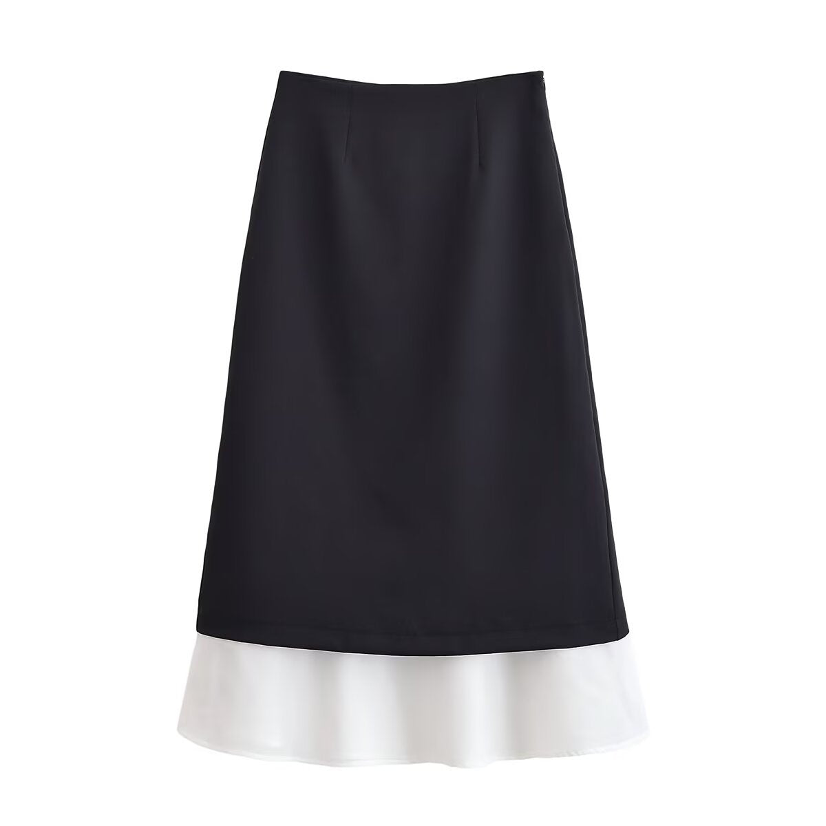 Lola | Contrast Hem A-Line Midi Skirt