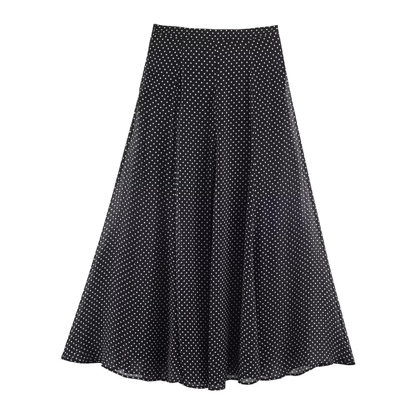 Aria | polka dot maxi skirt