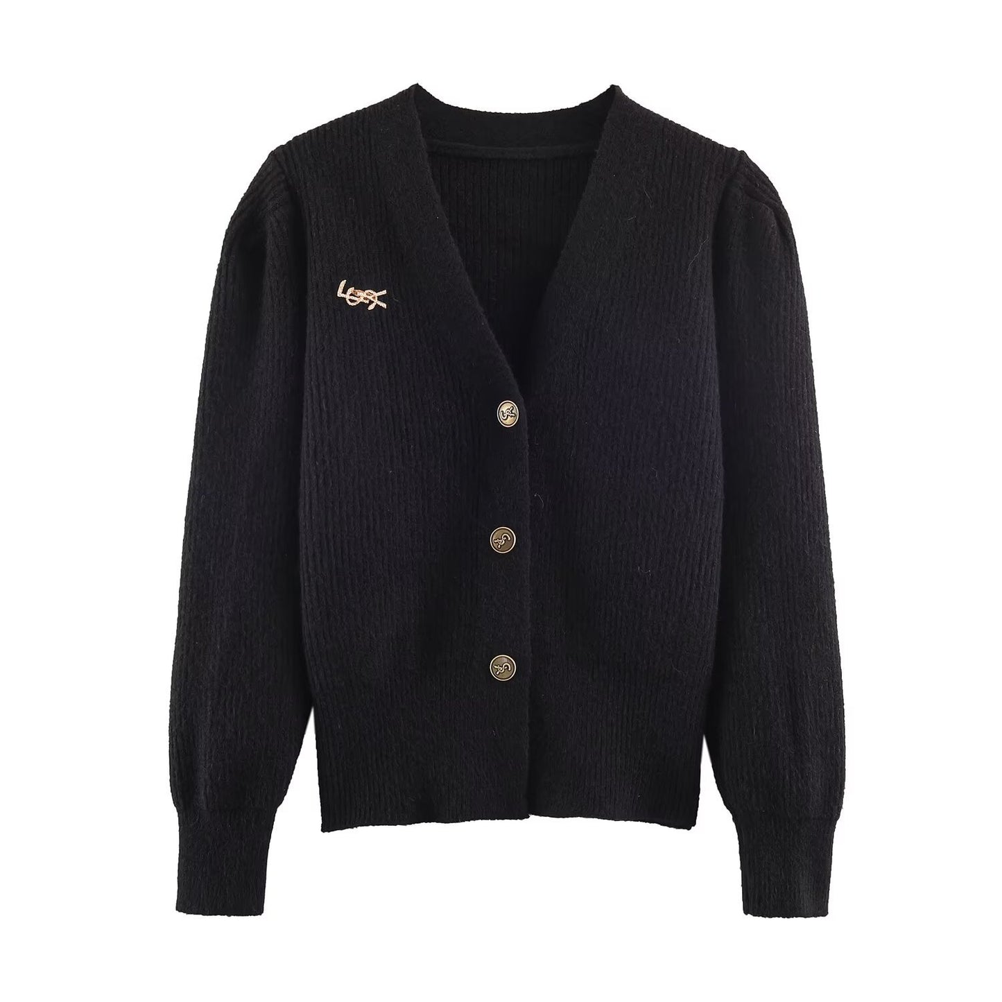 Freya | Cream Cardigan Knitted Long Sleeve V Neck Button Front