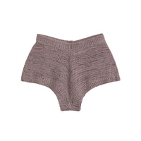 Sara | Open-Knit Crochet Shorts with Ribbed Waistband
