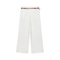 Phoebe | High-Waist Wide-Leg Tailored Trousers with Cuffed Hem