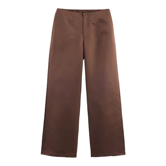 Clea | Satin 3-piece Set Dark Brown