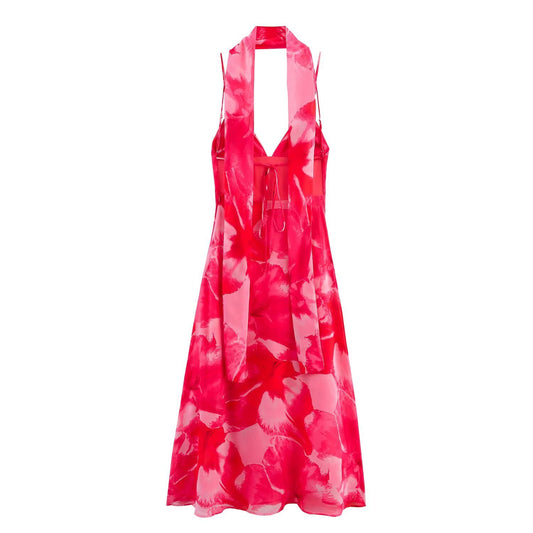 Fleur | Summer Floral Midi Dress Pink