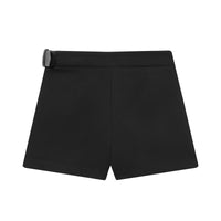 Mabel | Low-Rise Sharp Pleat Mini Skirt with Buckle Belt