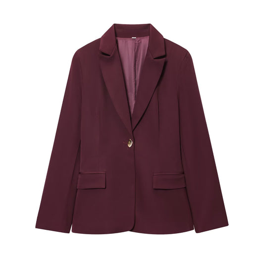 Victoria | Tailored Burgundy Single Breasted Suit