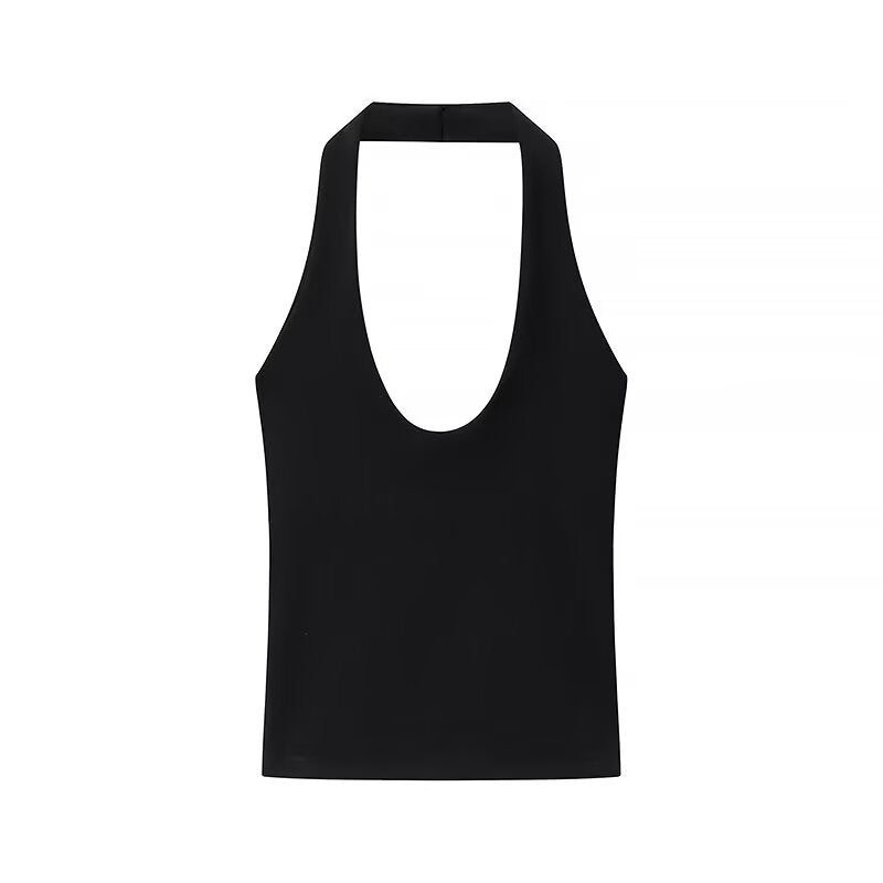 Saffron | Jersey Scoop Neck Halter Top