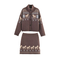 Jasmine | Equestrian Motif Knit Co-ord Set