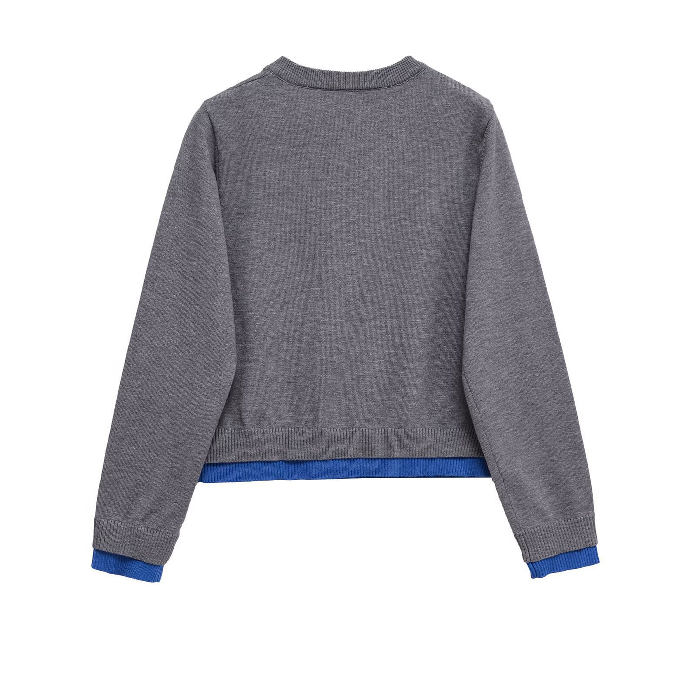 Margot | Contrast Button Placket Round Neck Cropped Cardigan
