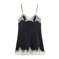 Anya | Scalloped Lace Trim Satin Camisole