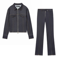 Violet | Dark Wash Denim Structured Co-ord Set