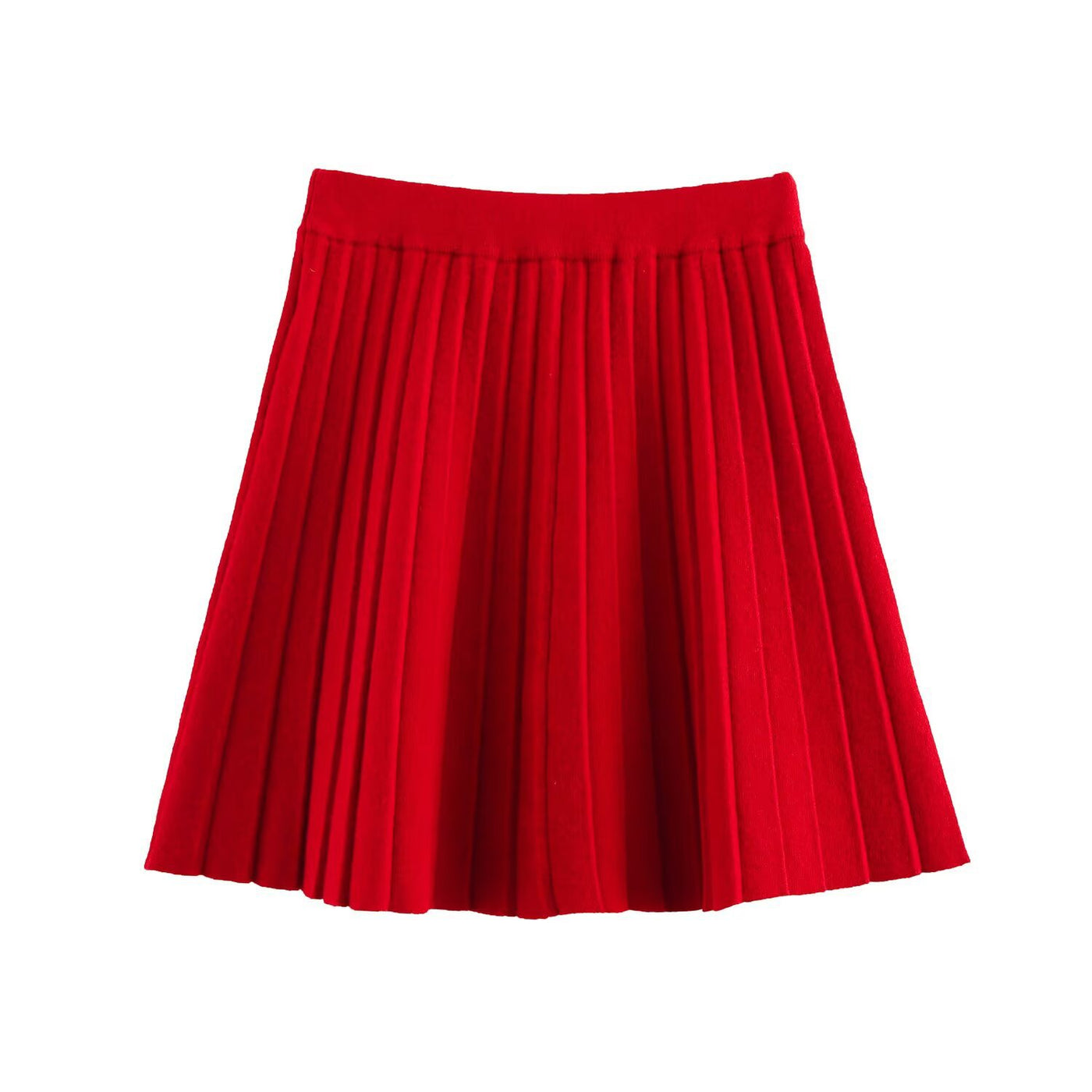 Emilia | Turtleneck Knit Pleated Skirt Co-ord Set