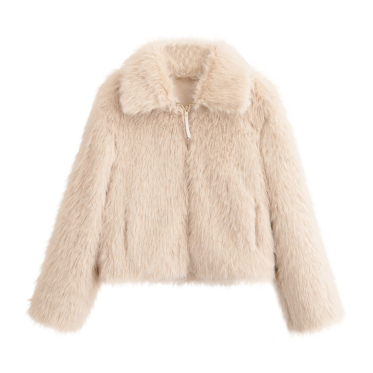 Camilla | Zip-Up Cropped Faux Fur Jacket