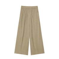 Rebecca | Elasticated Waist Relaxed Wide-Leg Linen Trousers in Cream