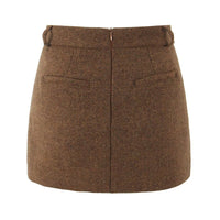 Cora | Herringbone Tailored Fitted Mini Skirt