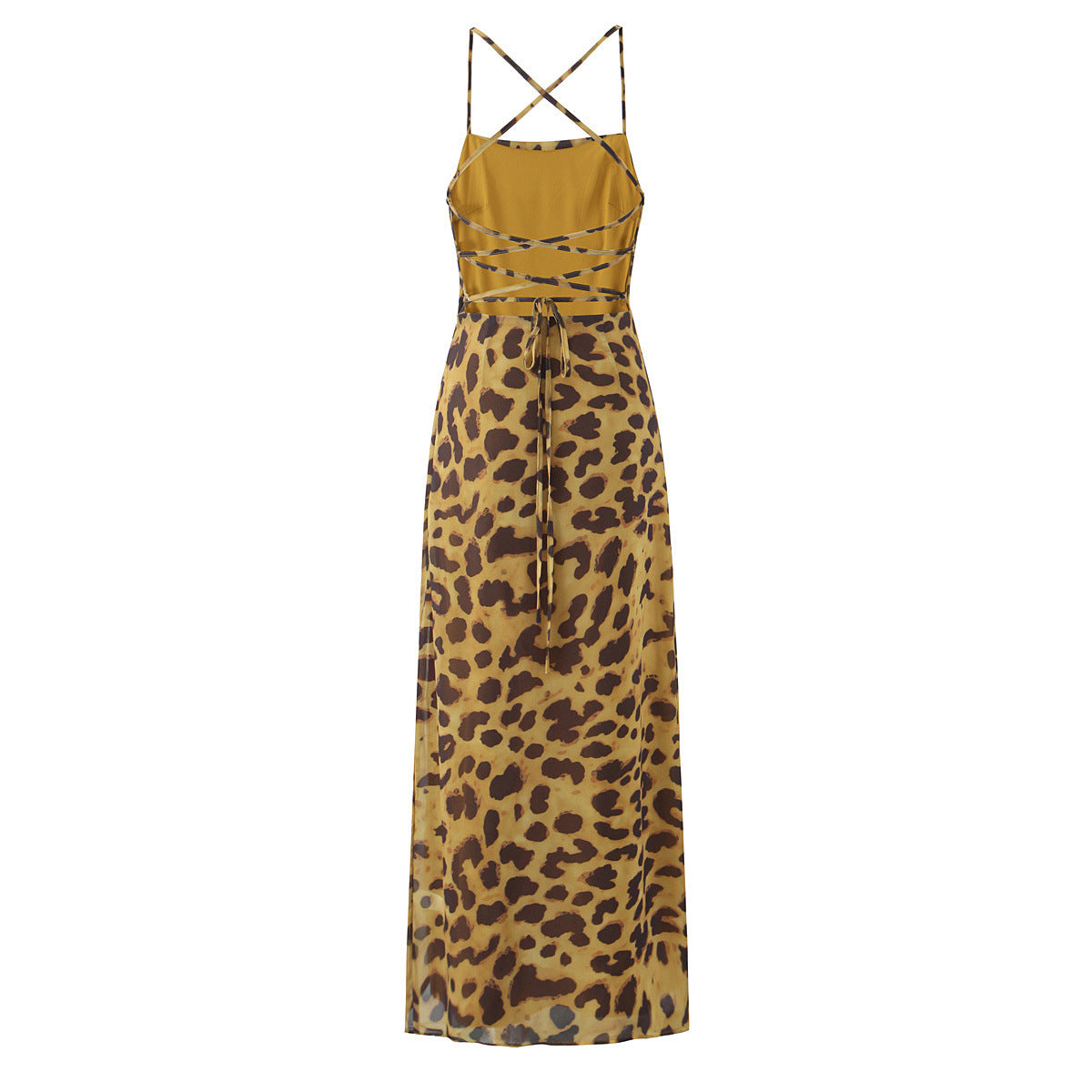 Eloise | Leopard Print Chiffon Maxi Slip Dress
