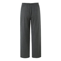 Saffron | Stripe Elasticated Drawstring Wide-Leg Jersey Trousers