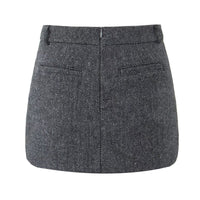 Cora | Herringbone Tailored Fitted Mini Skirt