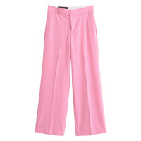 Florence | High-Waist Pressed Crease Wide-Leg Tailored Trousers