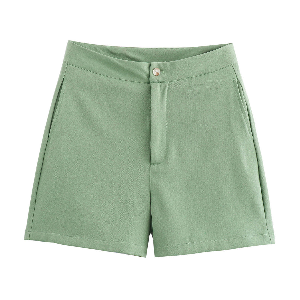 Erin | Flat-Front Tailored Shorts with Button and Zip Closure