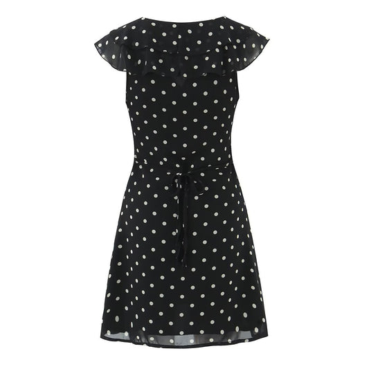 Greta | Summer Ruffle Polka Dot Mini Dress
