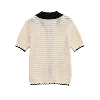 Maya | Tie Front Crochet Top