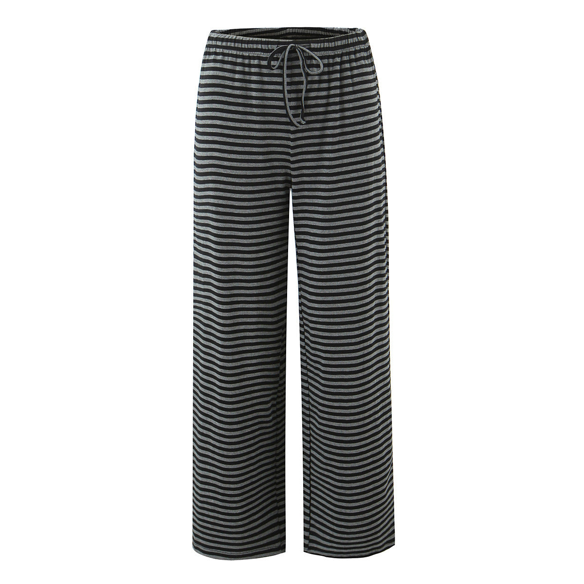 Saffron | Stripe Elasticated Drawstring Wide-Leg Jersey Trousers